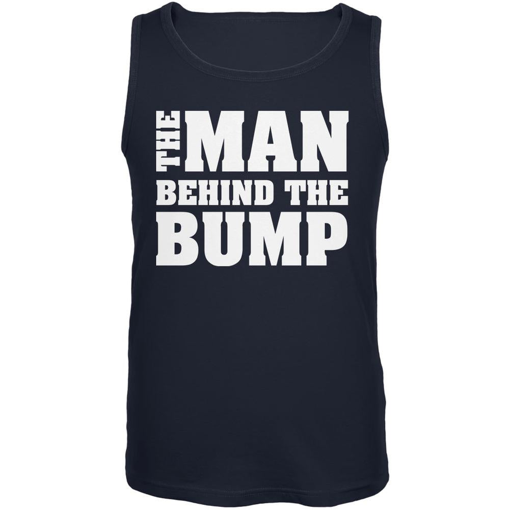 Father's Day The Man behind the Bump Navy Adult Tank Top Men's Tank Tops Old Glory 2XL Blue