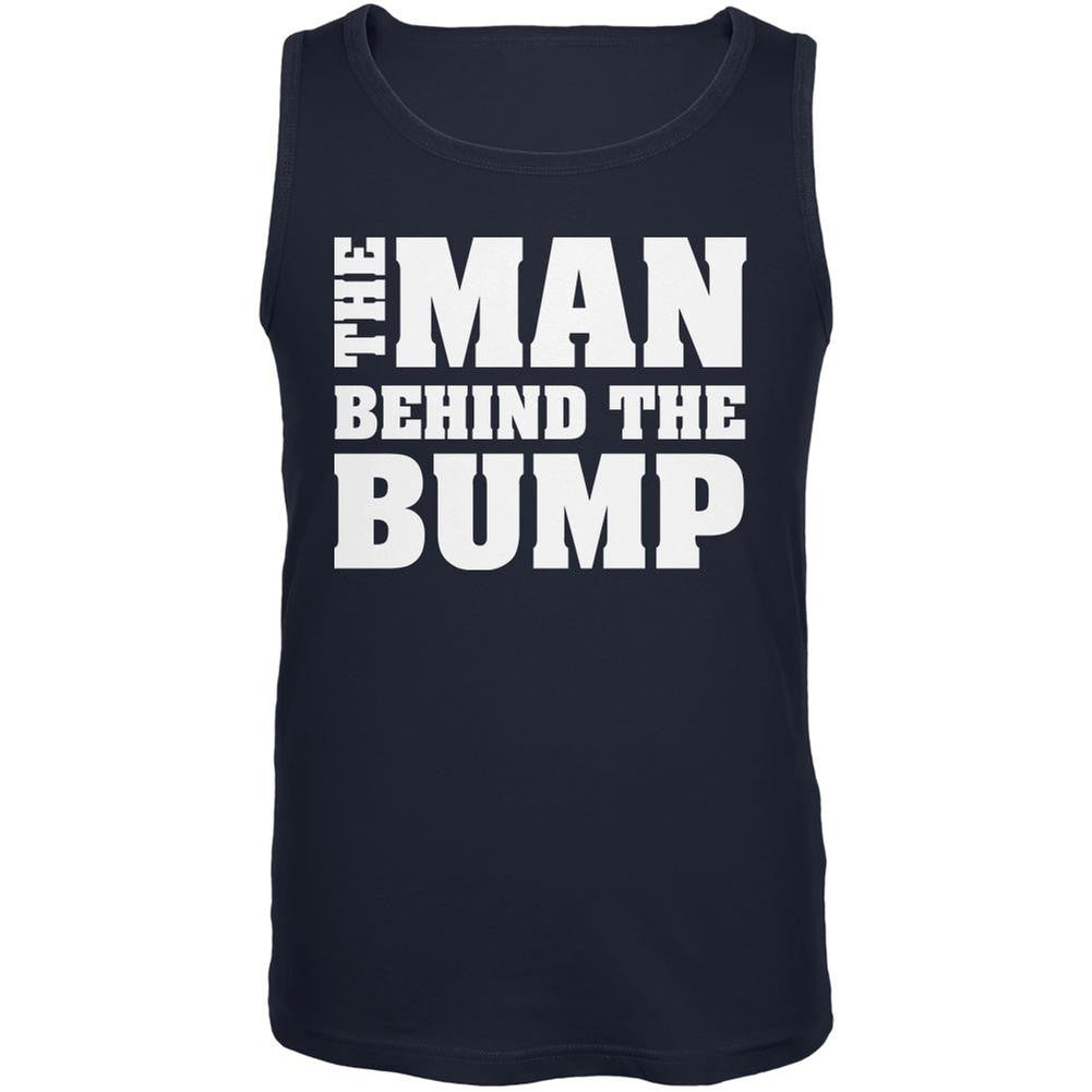 Father's Day The Man behind the Bump Navy Adult Tank Top Men's Tank Tops Old Glory 2XL Blue