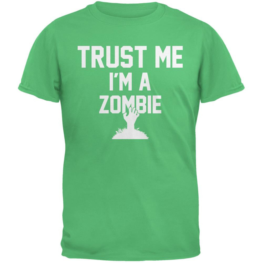 Trust Me Im A Zombie Irish Green Adult T-Shirt Men's T-Shirts Old Glory 2XL Green