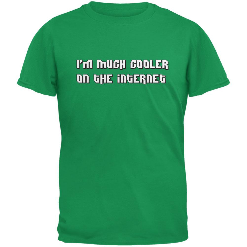 Much Cooler On The Internet Irish Green Adult T-Shirt Men's T-Shirts Old Glory 2XL Green