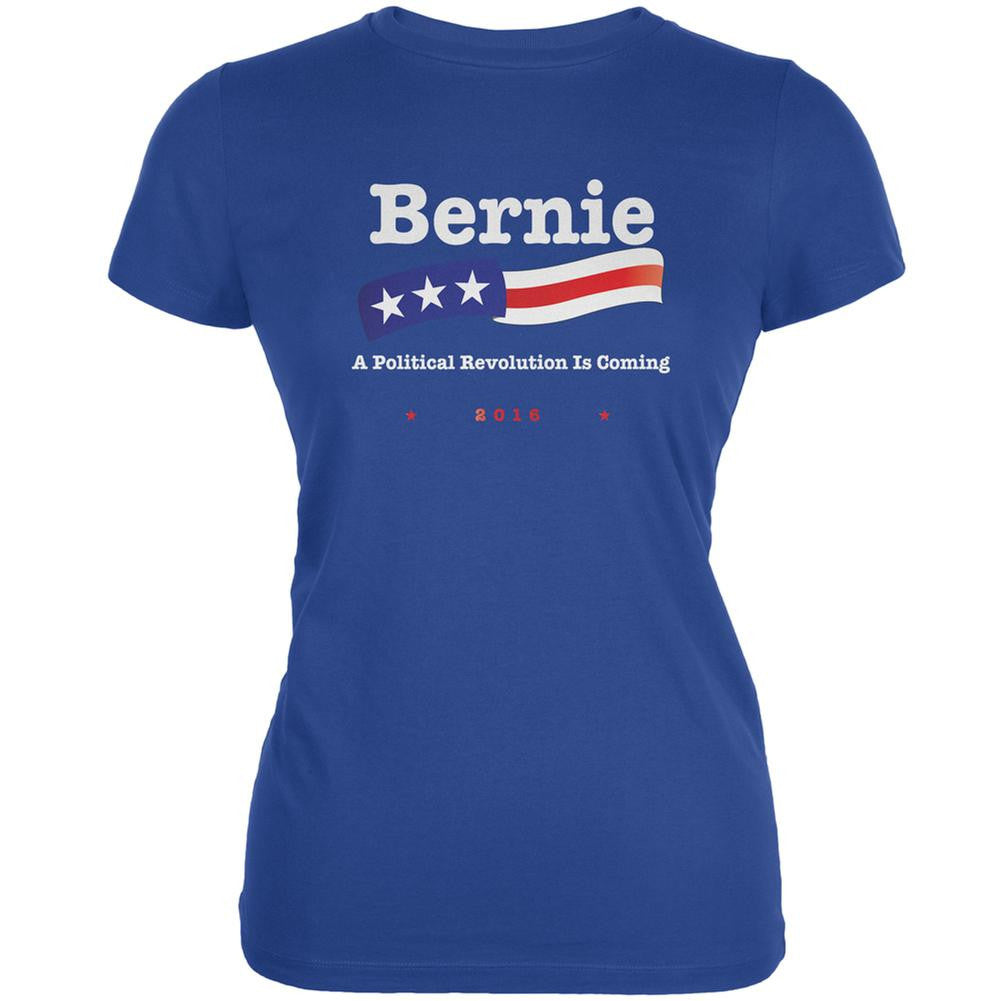 Election 2016 Bernie Sanders Revolution Royal Juniors Soft T-Shirt Juniors T-Shirts Old Glory 2XL Blue