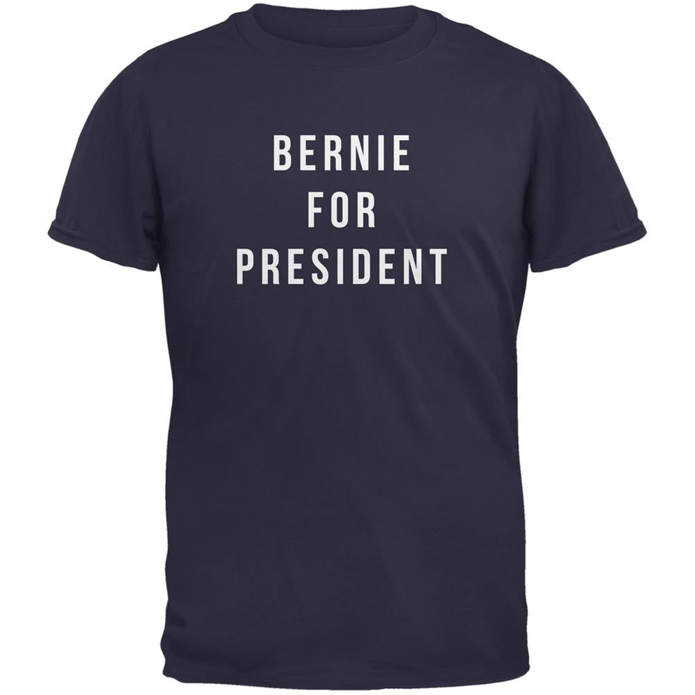 Election 2016 Bernie For President Navy Adult T-Shirt Men's T-Shirts Old Glory 2XL Blue