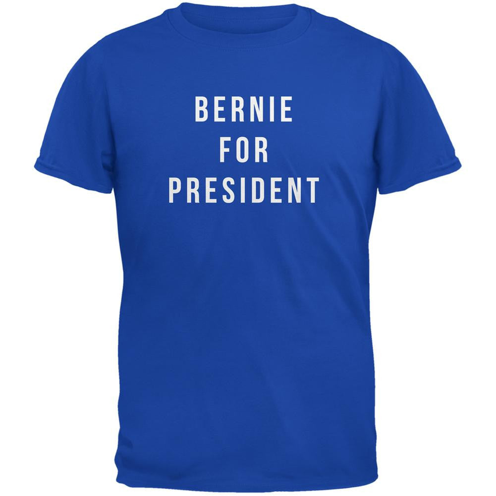 Election 2016 Bernie For President Royal Adult T-Shirt Men's T-Shirts Old Glory 2XL Blue