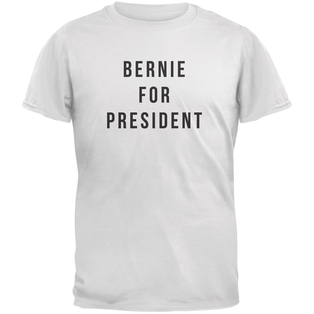 Election 2016 Bernie For President White Adult T-Shirt Men's T-Shirts Old Glory 2XL White