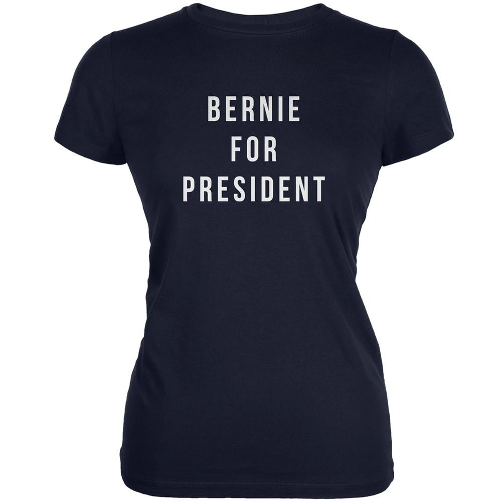 Election 2016 Bernie For President Navy Juniors Soft T-Shirt Juniors T-Shirts Old Glory 2XL Blue