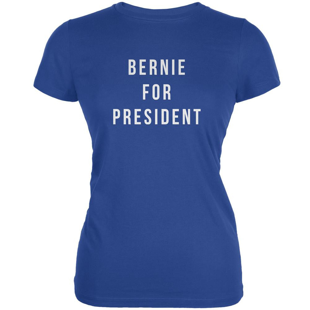 Election 2016 Bernie For President Royal Juniors Soft T-Shirt Juniors T-Shirts Old Glory 2XL Blue