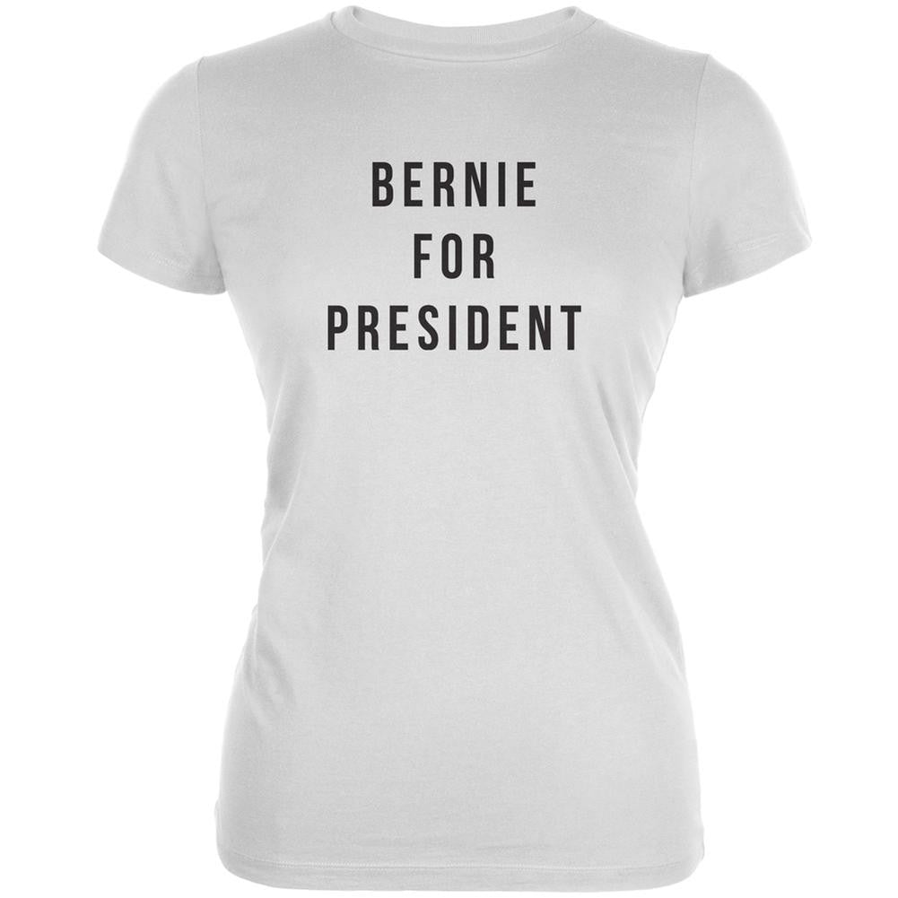 Election 2016 Bernie For President White Juniors Soft T-Shirt Juniors T-Shirts Old Glory 2XL White