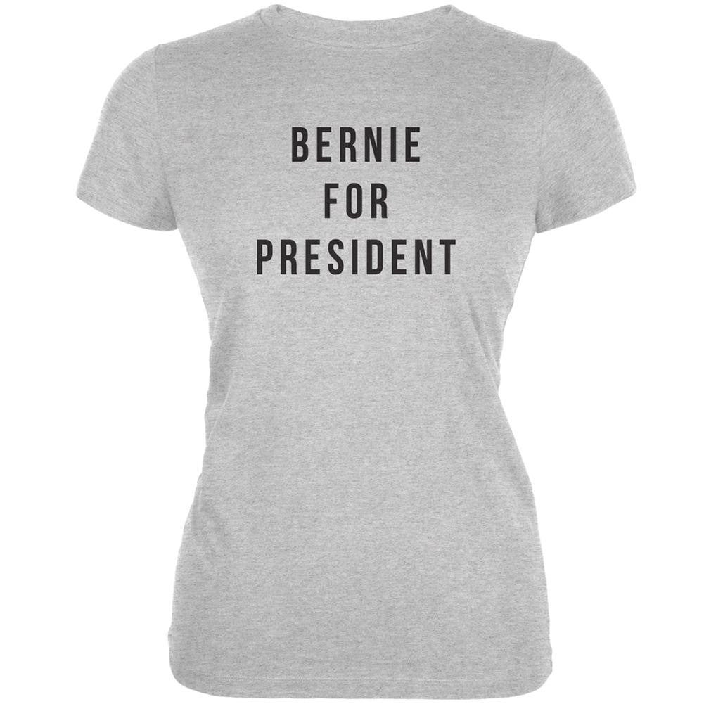 Election 2016 Bernie For President Heather Grey Juniors Soft T-Shirt Juniors T-Shirts Old Glory 2XL Grey