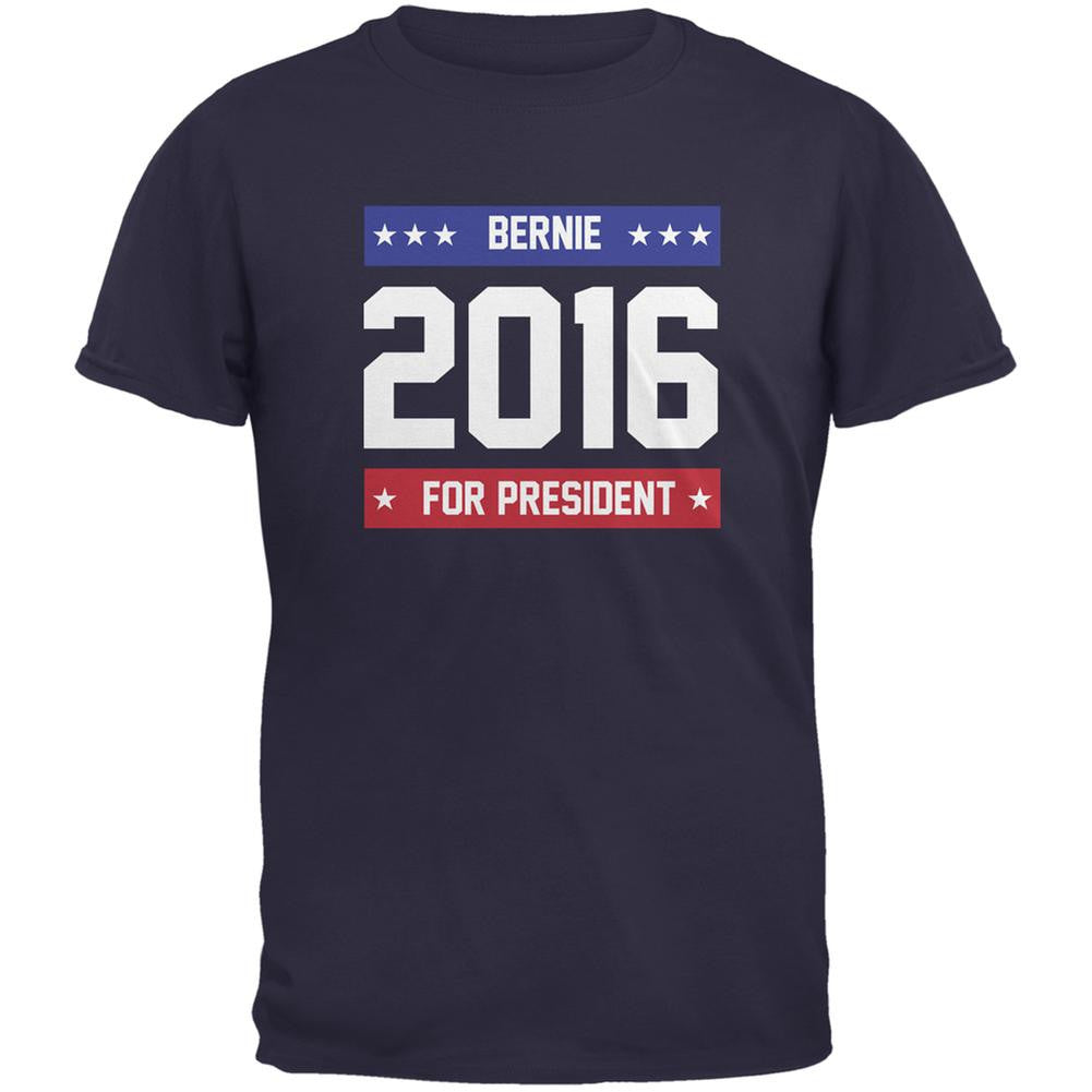 Election 2016 Bernie for President 2016 Navy Adult T-Shirt Men's T-Shirts Old Glory 2XL Blue