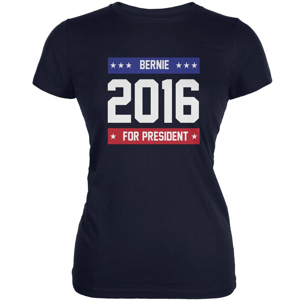 Election 2016 Bernie for President 2016 Navy Juniors Soft T-Shirt Juniors T-Shirts Old Glory 2XL Blue