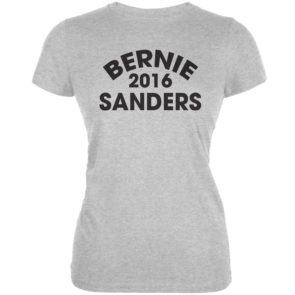 Election 2016 Bernie Varsity Heather Grey Juniors Soft T-Shirt Juniors T-Shirts Old Glory 2XL Grey
