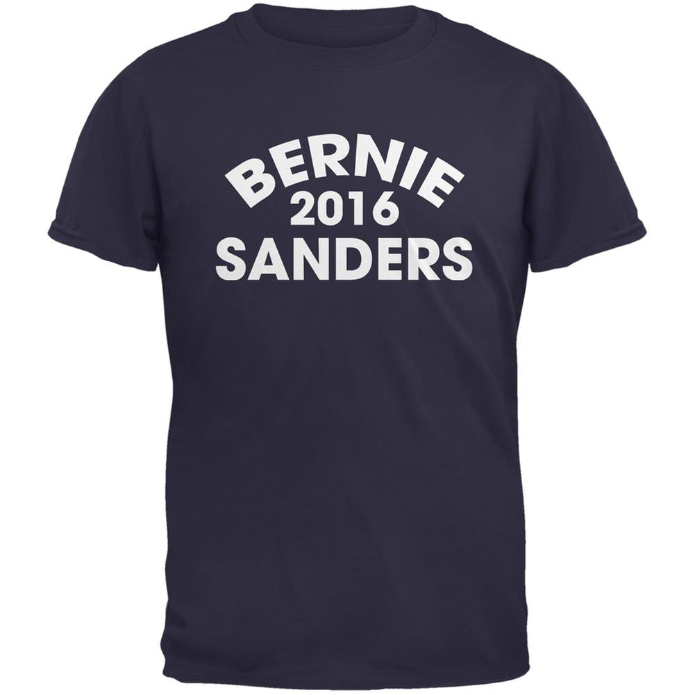 Election 2016 Bernie Varsity Navy Adult T-Shirt Men's T-Shirts Old Glory 2XL Blue