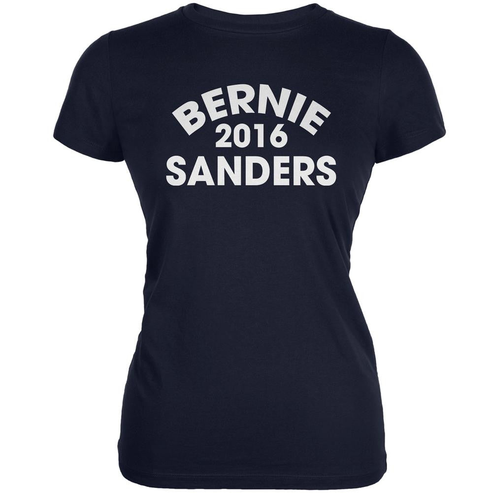 Election 2016 Bernie Varsity Navy Juniors Soft T-Shirt Juniors T-Shirts Old Glory 2XL Blue