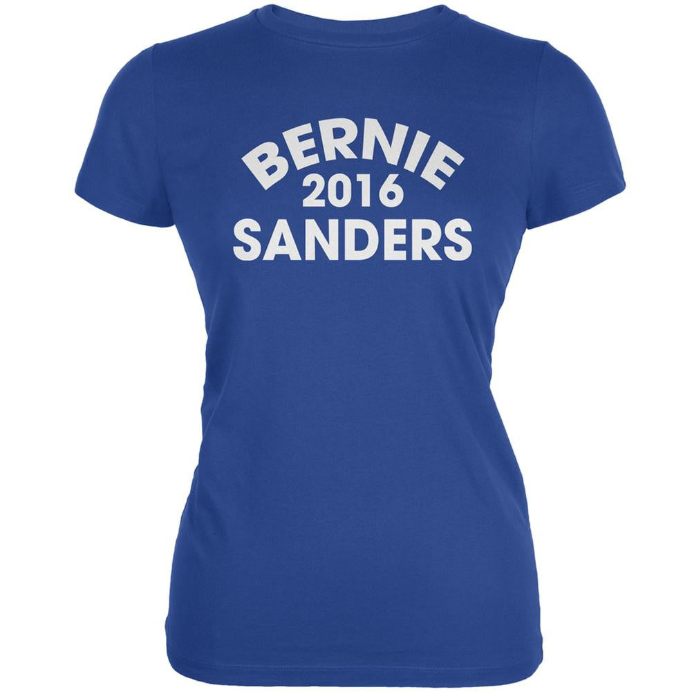 Election 2016 Bernie Varsity Royal Juniors Soft T-Shirt Juniors T-Shirts Old Glory 2XL Blue