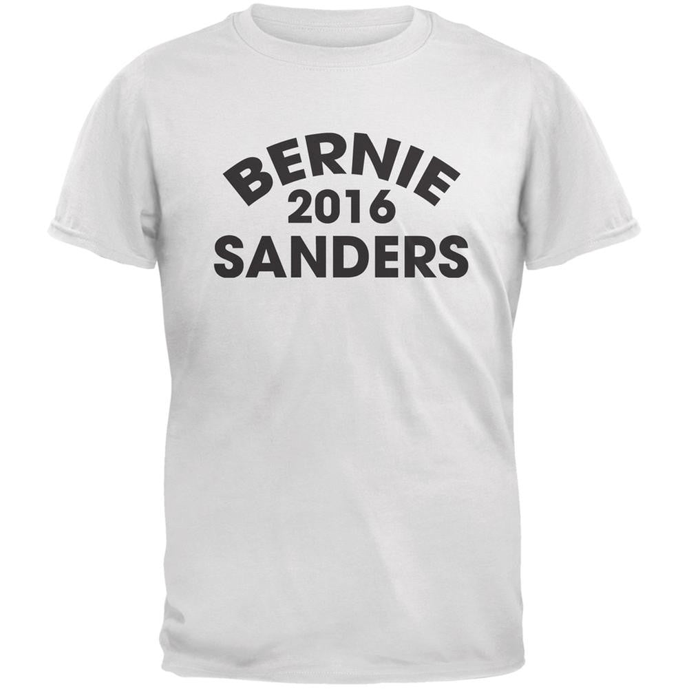 Election 2016 Bernie Varsity White Adult T-Shirt Men's T-Shirts Old Glory 2XL White