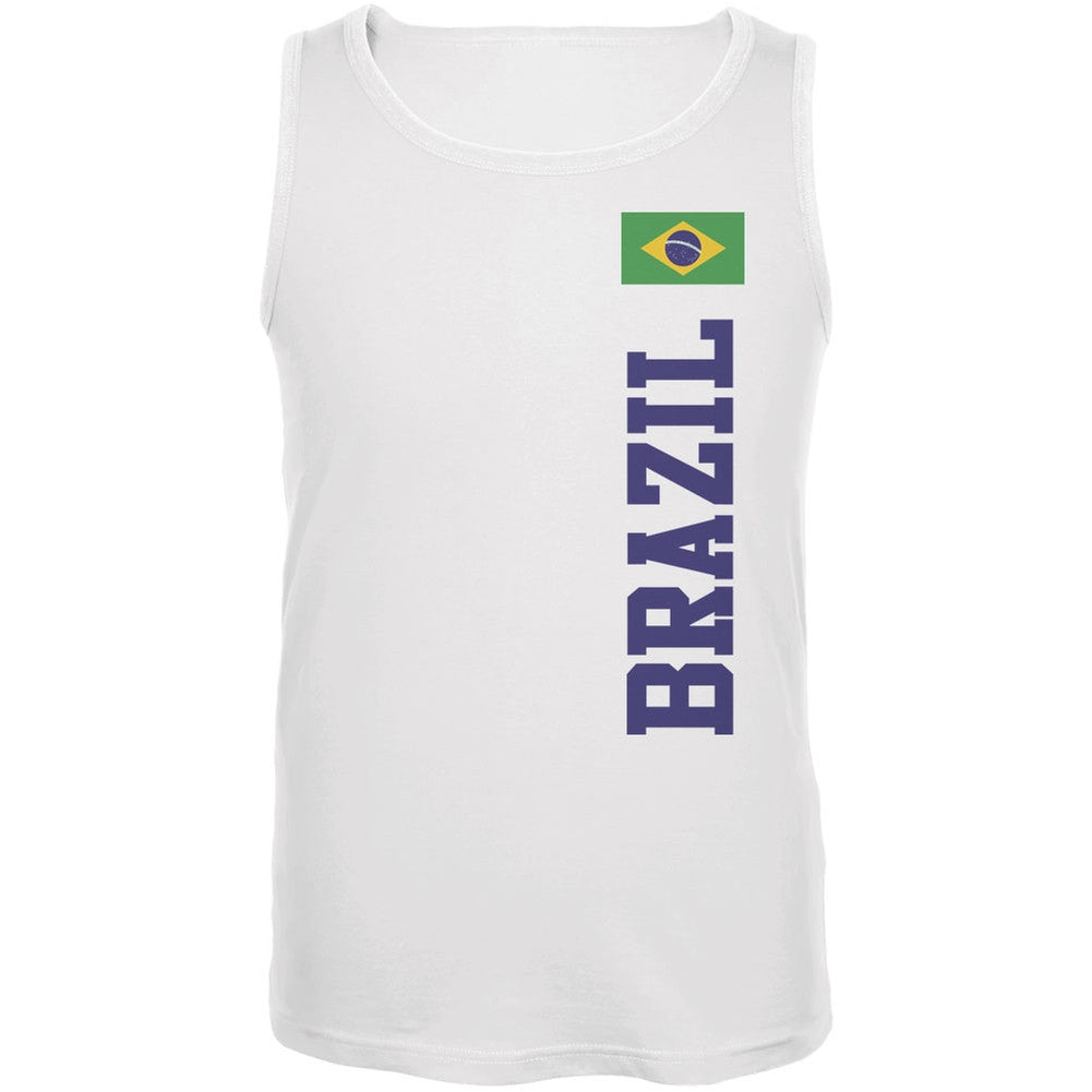 World Cup Brazil White Adult Tank Top Men's Tank Tops Old Glory