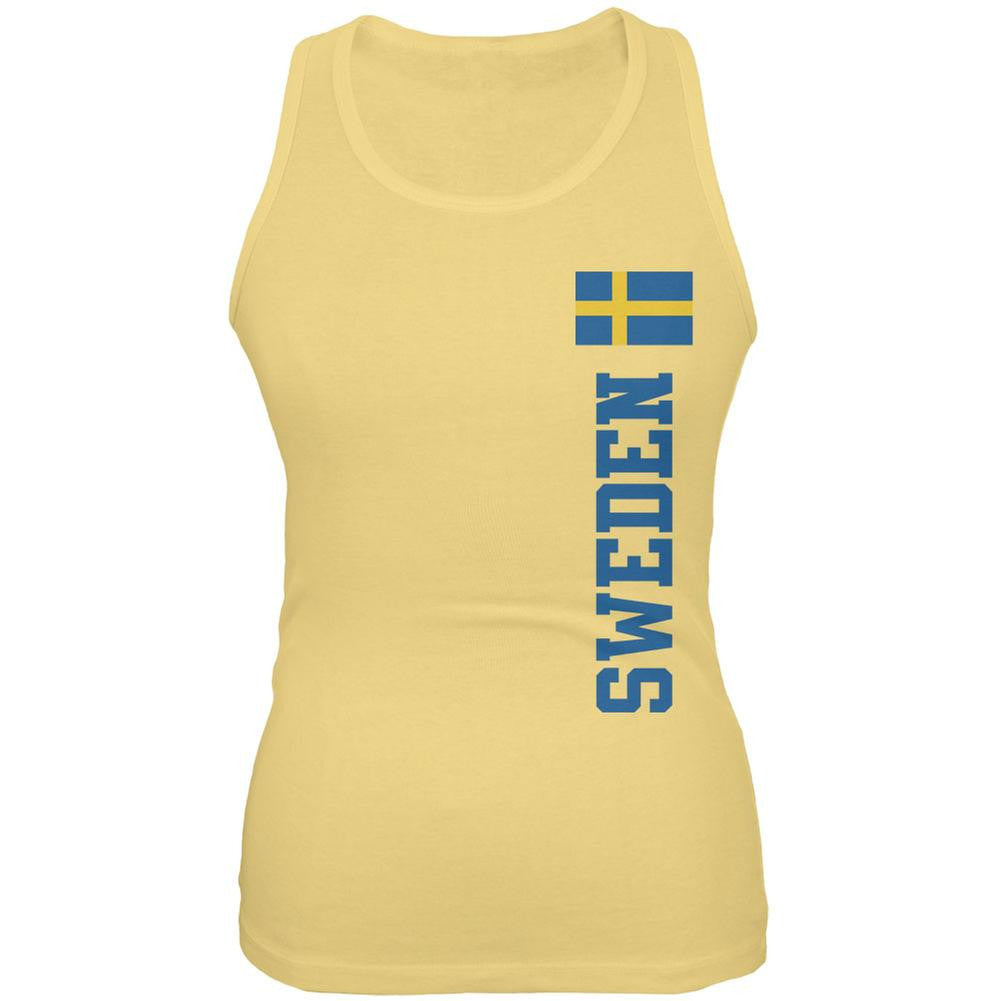 World Cup Sweden Yellow Juniors Soft Tank Top Juniors Tank Tops Old Glory 2XL Yellow