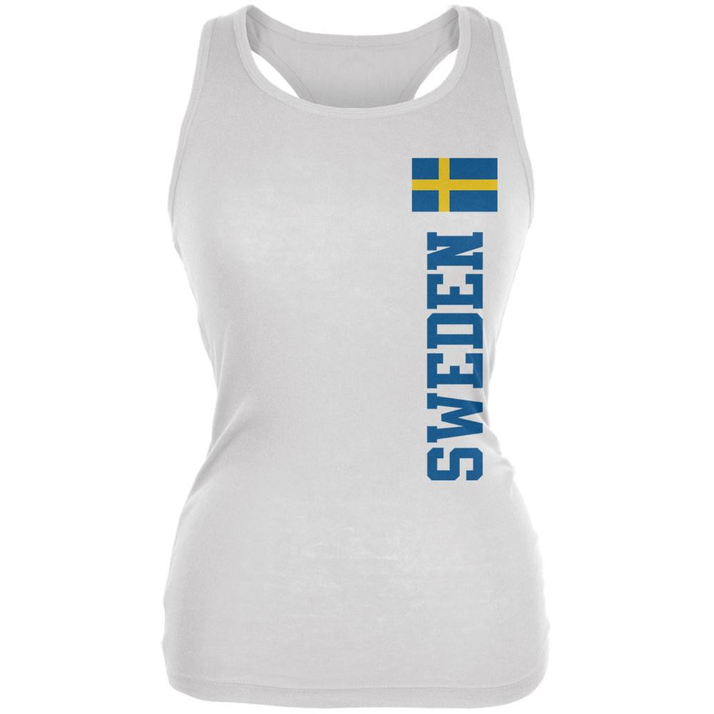World Cup Sweden White Juniors Soft Tank Top Juniors Tank Tops Old Glory 2XL White
