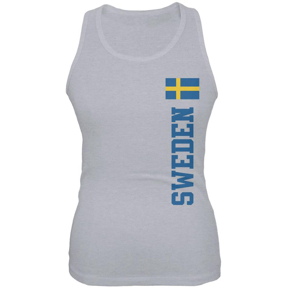 World Cup Sweden Heather Grey Juniors Soft Tank Top Juniors Tank Tops FIFA 2XL Grey