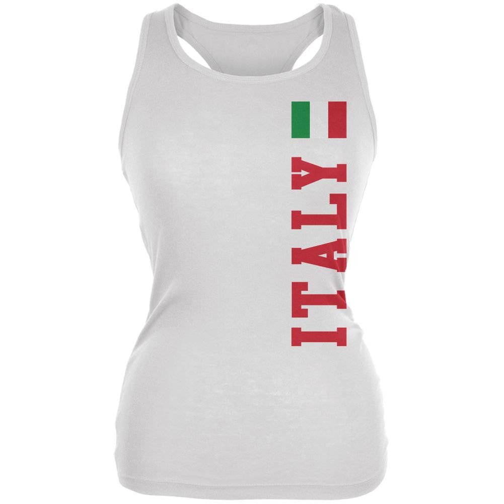 World Cup Italy White Juniors Soft Tank Top Juniors Tank Tops Old Glory 2XL White