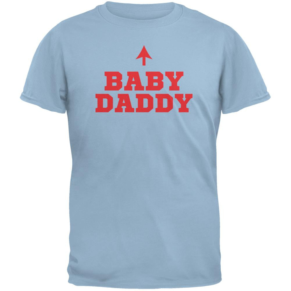 Fathers Day - Baby Daddy Light Blue Adult T-Shirt Men's T-Shirts Old Glory 2XL Blue