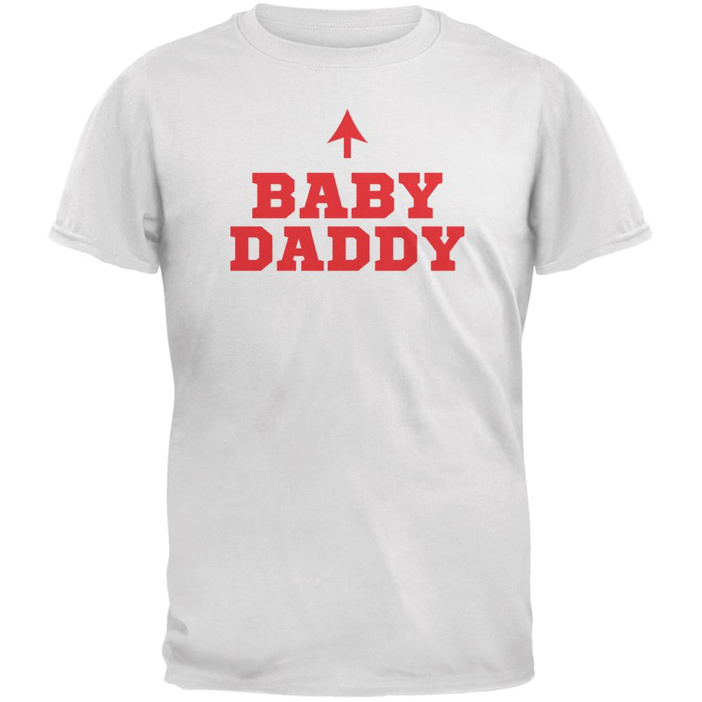 Fathers Day - Baby Daddy White Adult T-Shirt Men's T-Shirts Old Glory 2XL White