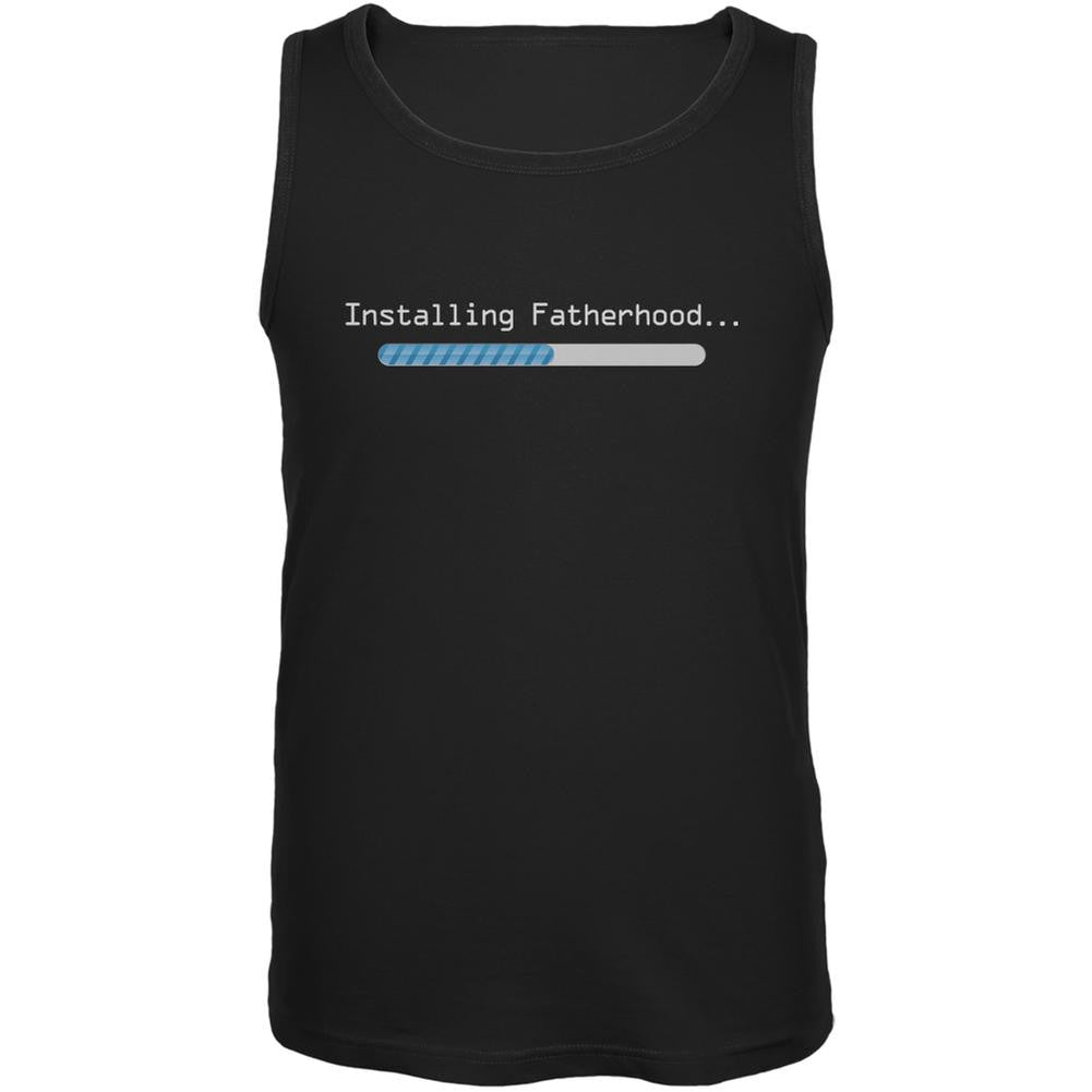 Fathers Day Installing Fatherhood Black Adult Tank Top Men's Tank Tops Old Glory 2XL Black