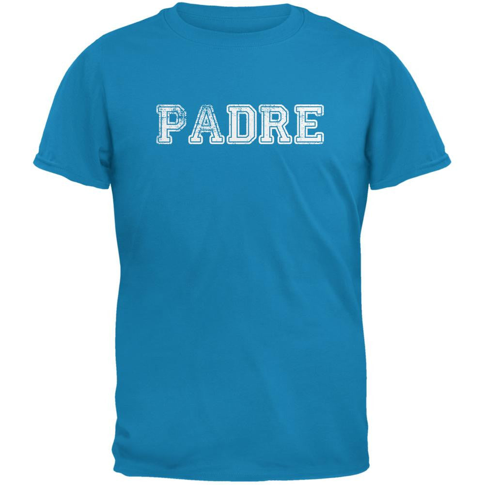 Fathers Day - Padre Sapphire Blue Adult T-Shirt Men's T-Shirts Old Glory 2XL Blue