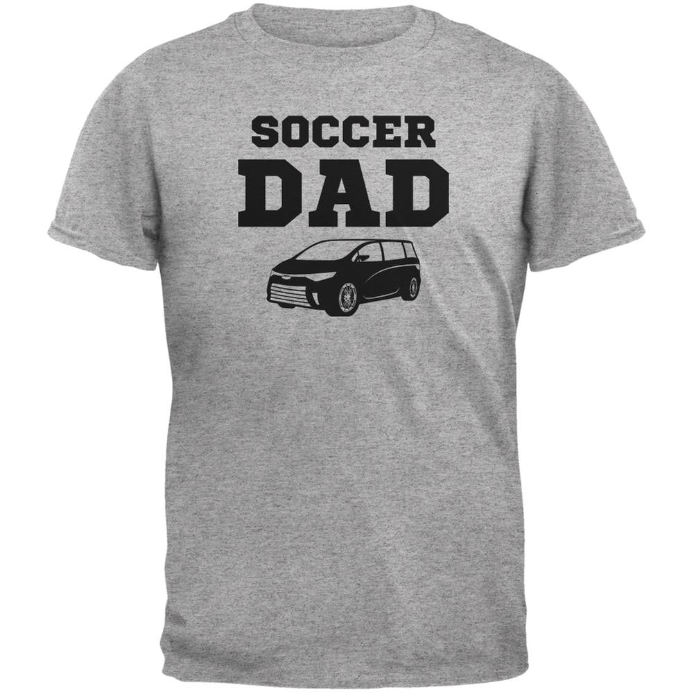 Fathers Day Soccer Dad Heather Grey Adult T-Shirt Men's T-Shirts Old Glory 2XL Grey