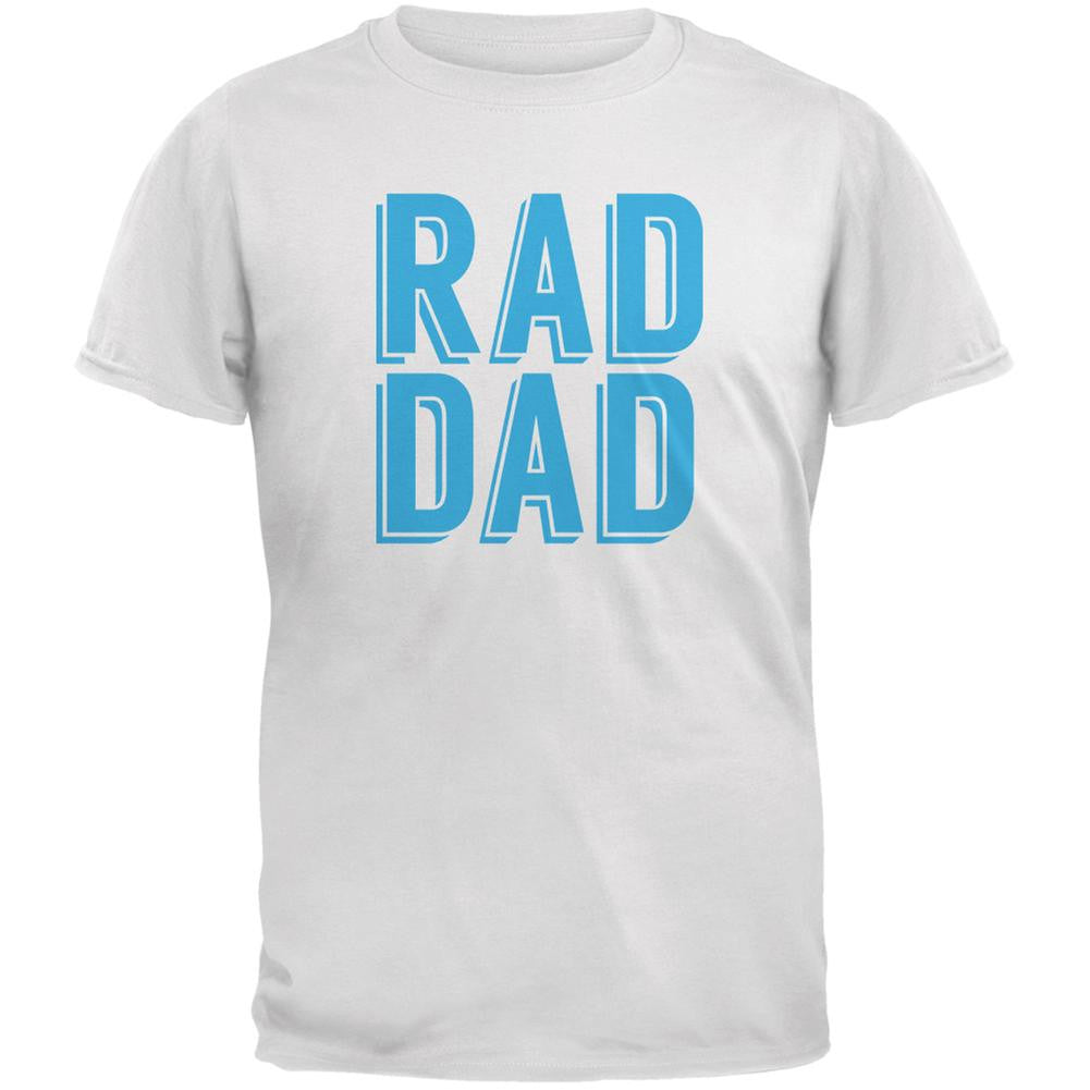 Fathers Day - Rad Dad White Adult T-Shirt Men's T-Shirts Old Glory 2XL White
