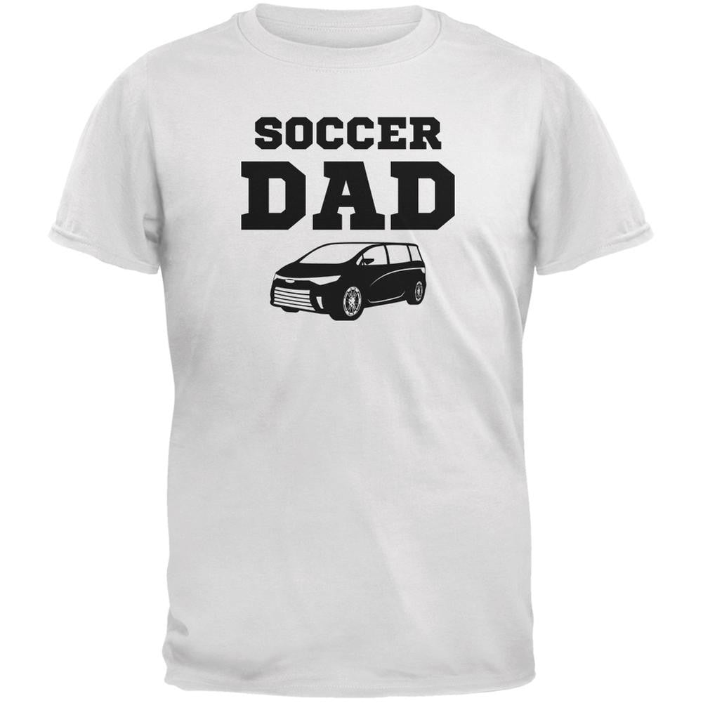 Fathers Day Soccer Dad White Adult T-Shirt Men's T-Shirts Old Glory 2XL White