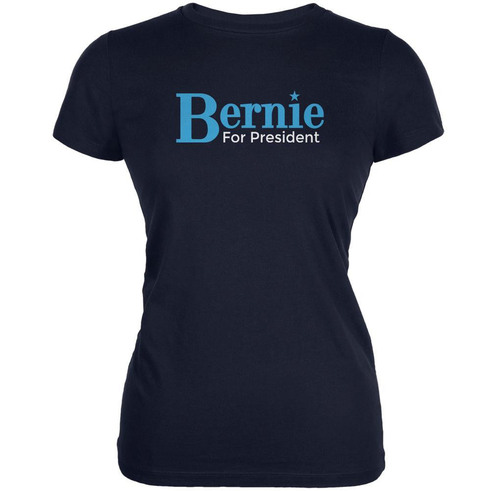 Election 2016 - Bernie Sanders for President Navy Juniors Soft T-Shirt Juniors T-Shirts Old Glory 2XL Blue