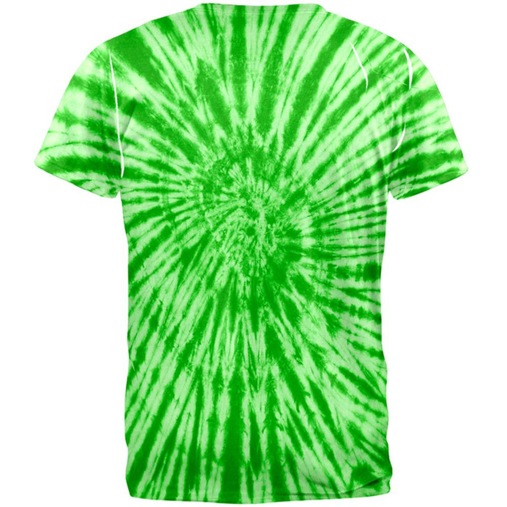 Green Tie Dye All Over Adult T-Shirt Men's T-Shirts Old Glory