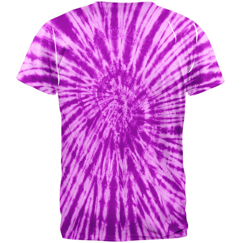 Purple Tie Dye All Over Adult T-Shirt Men's T-Shirts Old Glory