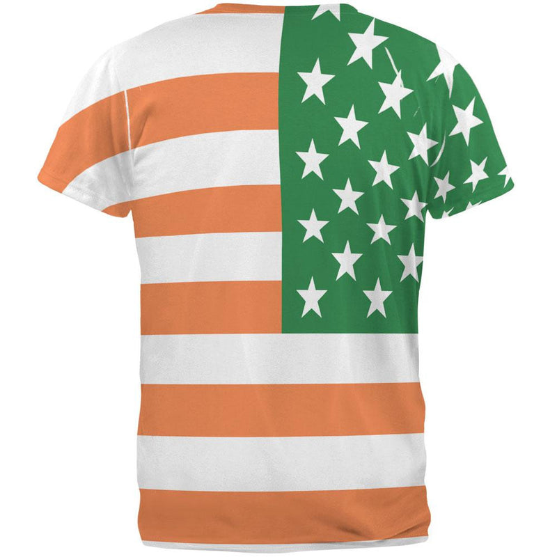 Irish American Flag All Over Adult T-Shirt Men's T-Shirts Old Glory