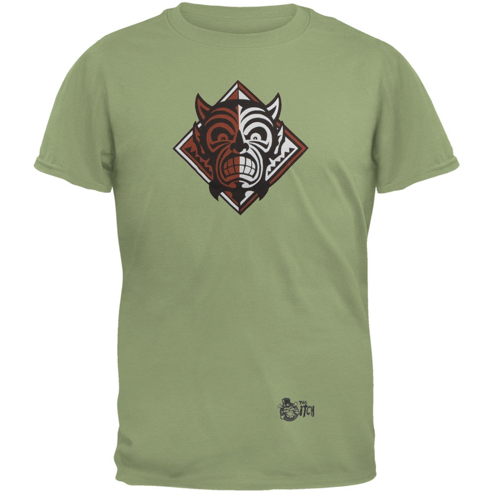 Monkey Demon Logo Light Green Adult T-Shirt Men's T-Shirts Old Glory