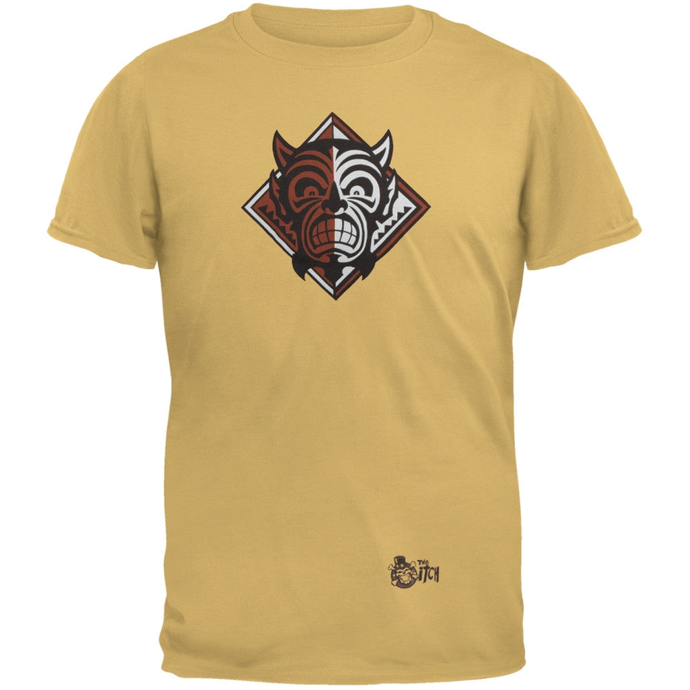 Monkey Demon Logo Yellow Adult T-Shirt Men's T-Shirts Old Glory