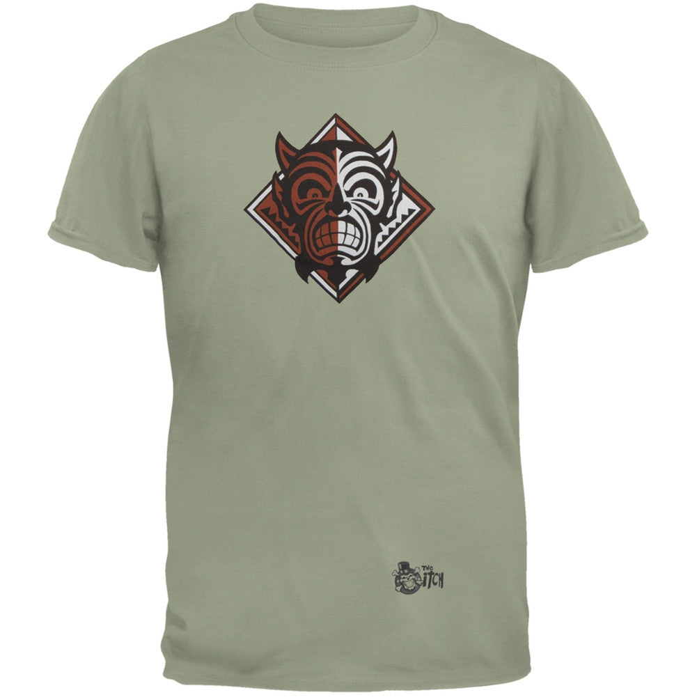 Monkey Demon Logo Green Adult T-Shirt Men's T-Shirts Old Glory