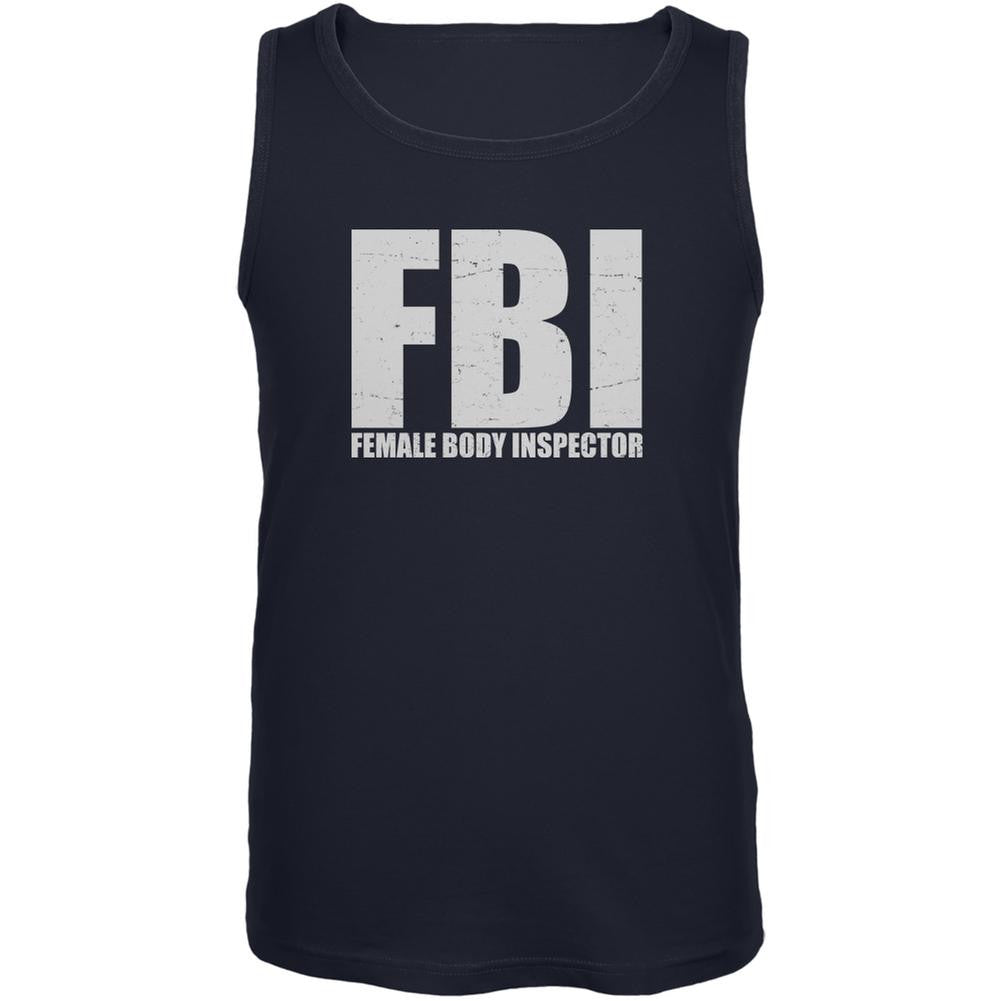 Female Body Inspector Navy Adult T-Shirt Men's T-Shirts Old Glory 2XL Blue