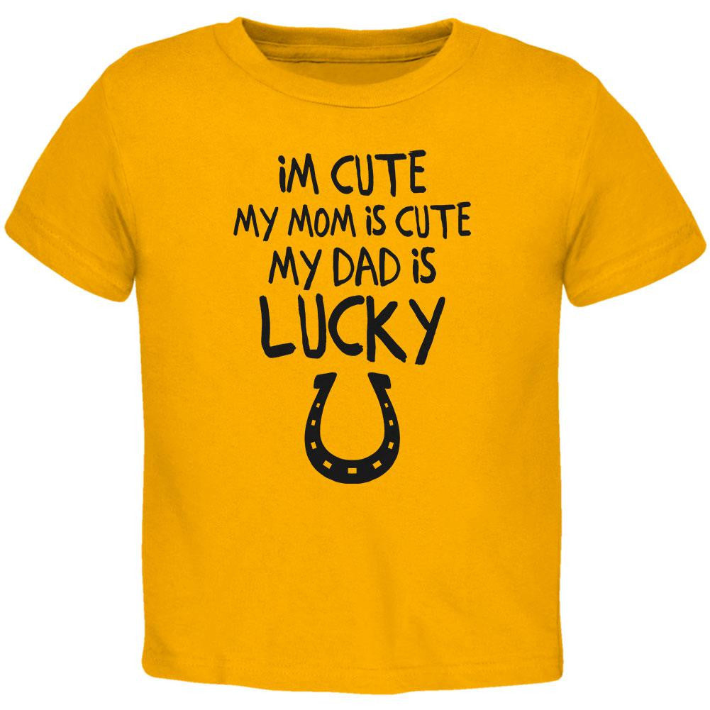 Father's Day - Lucky Dad Gold Toddler T-Shirt Toddler T-Shirts Old Glory 2T Yellow