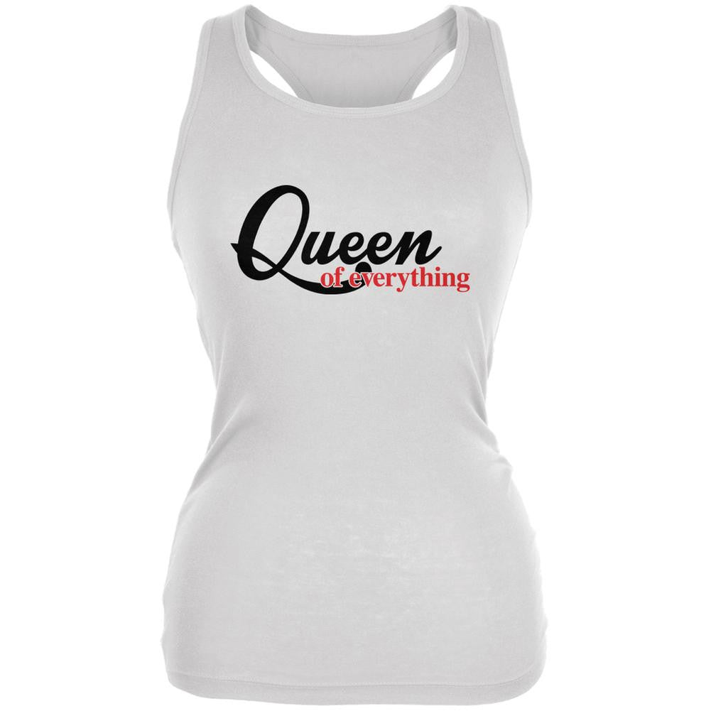Queen Of Everything White Juniors Soft Tank Top Juniors Tank Tops Old Glory 2XL White
