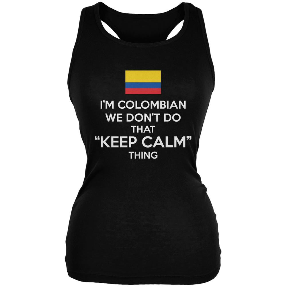 Don't Do Calm - Colombian Black Juniors Soft Tank Top Juniors Tank Tops Old Glory 2XL Black