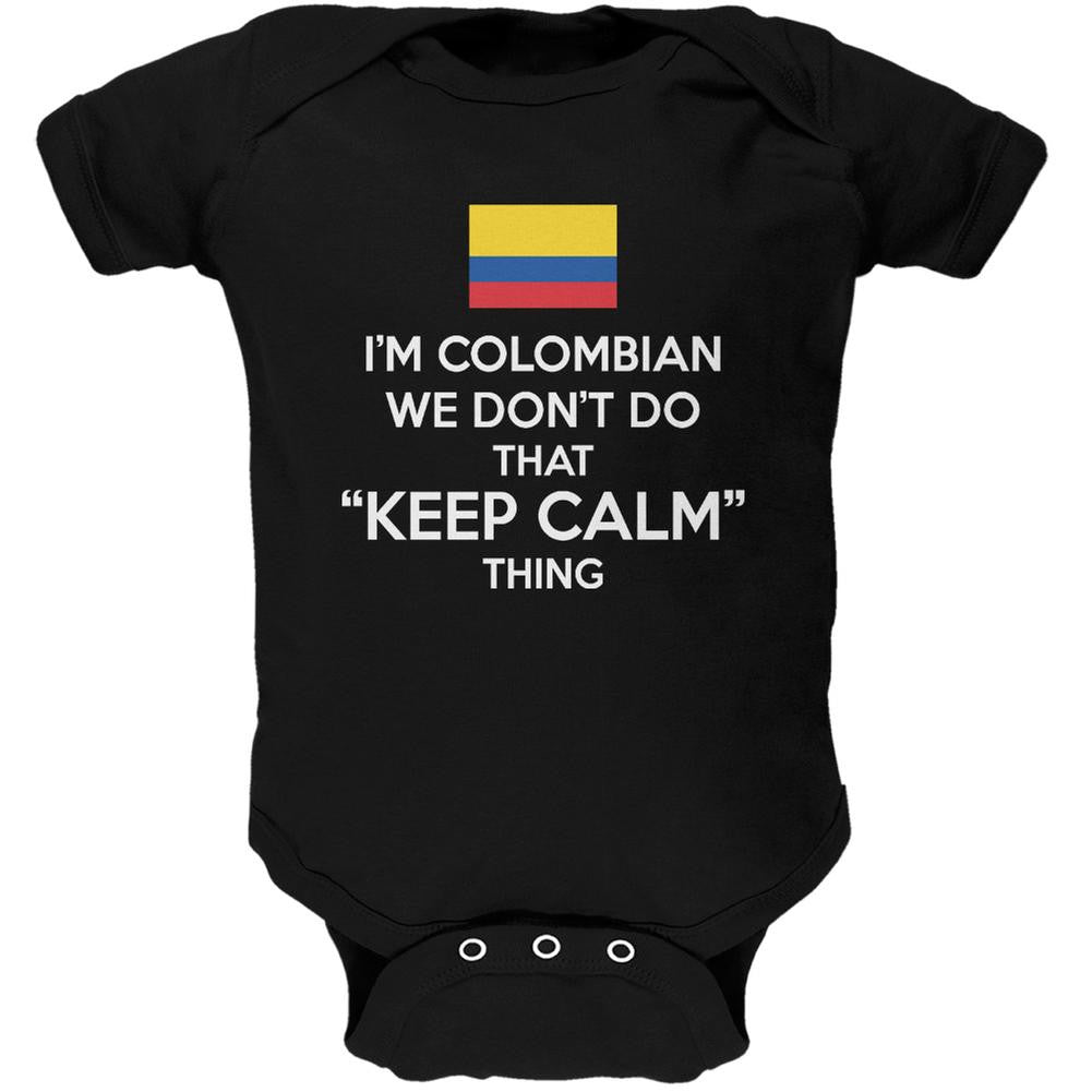 Don't Do Calm - Colombian Black Soft Baby One Piece Baby One Piece Old Glory 0-3M Black