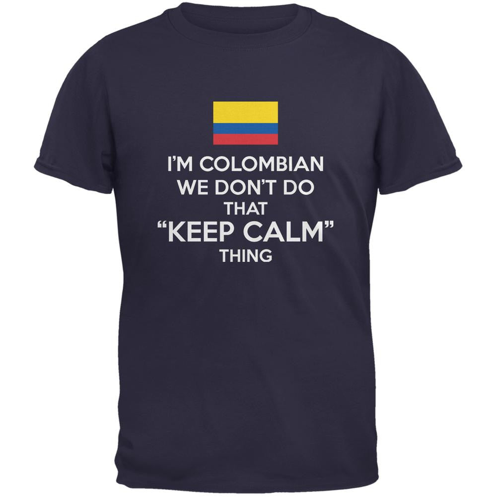 Don't Do Calm - Colombian Navy Youth T-Shirt Youth T-Shirts Old Glory LG Blue