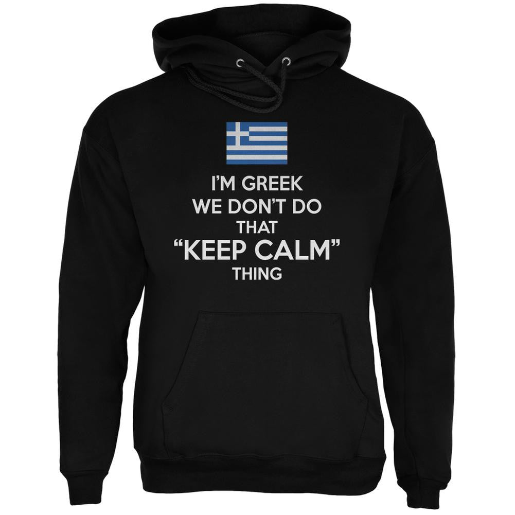 Don't Do Calm - Greek Black Adult Hoodie Men's Hoodies Old Glory 2XL Black