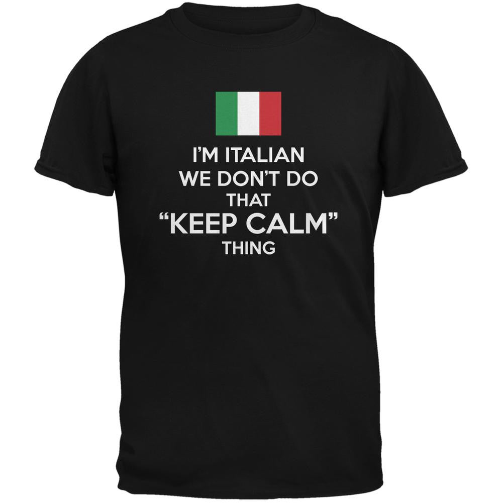 Don't Do Calm - Italian Black Youth T-Shirt Youth T-Shirts Old Glory LG Black