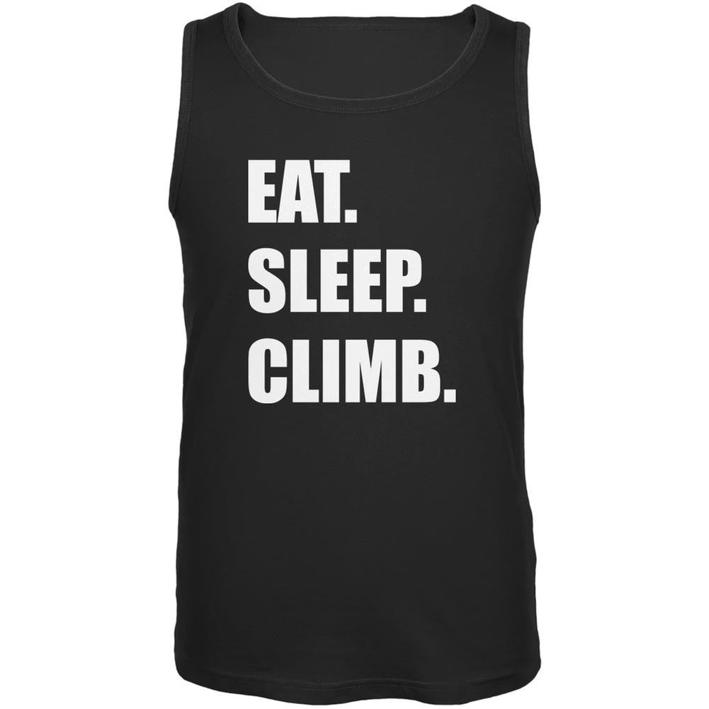 Eat Sleep Climb Black Adult Tank Top Men's Tank Tops Old Glory 2XL Black