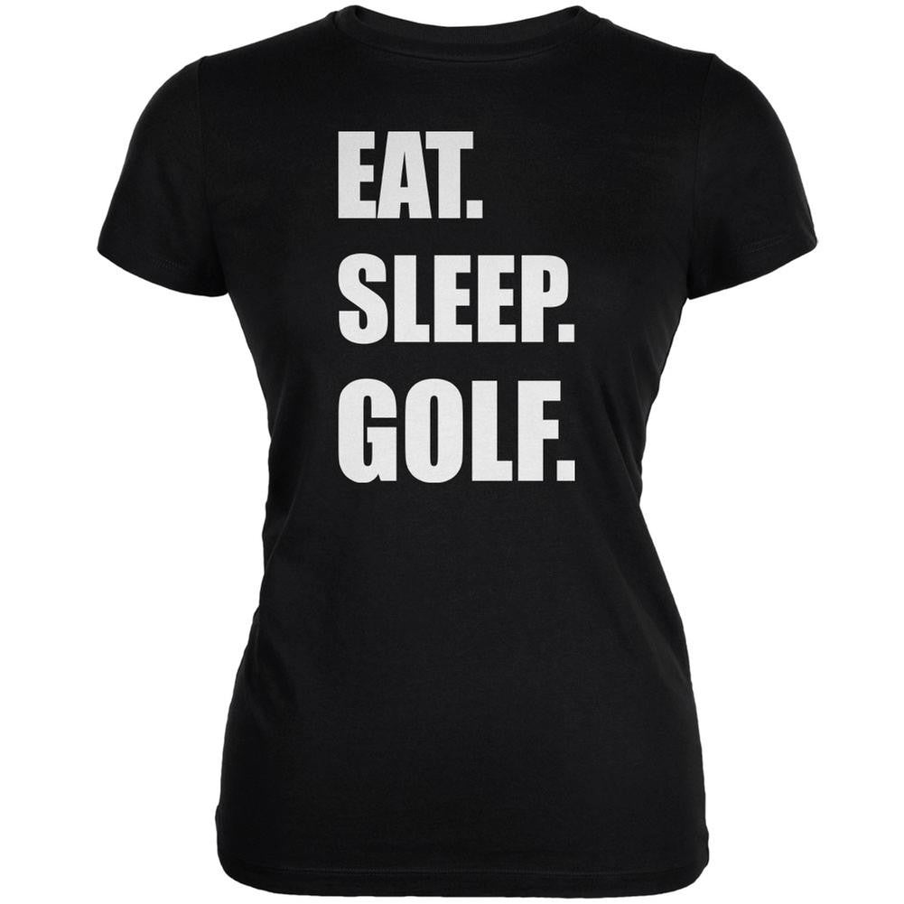 Eat Sleep Golf Black Juniors Soft T-Shirt Juniors T-Shirts Old Glory 2XL Black