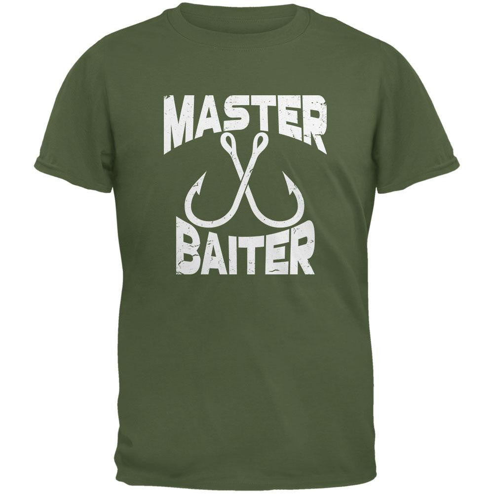 Master Baiter Military Green Adult T-Shirt Men's T-Shirts Old Glory 2XL Green