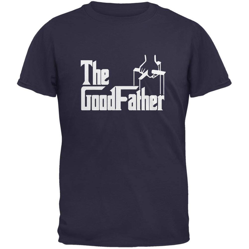Father's Day The GoodFather Navy Adult T-Shirt Men's T-Shirts Old Glory 2XL Blue